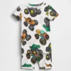 Set pigiama pantaloncini per bambini e neonati Hot Wheels in cotone biologico spazzolato