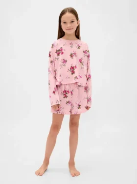 Set pigiama pantaloncini riciclato per bambini