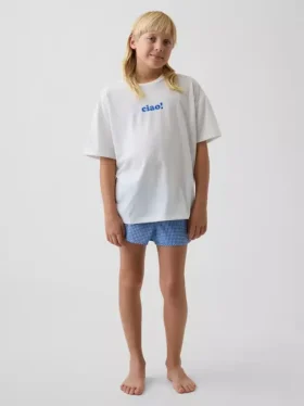 Set pigiama pantaloncini riciclato per bambini