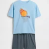 Set pigiama pantaloncini riciclato per bambini