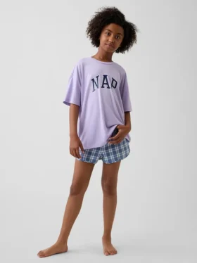 Set pigiama pantaloncini riciclato per bambini