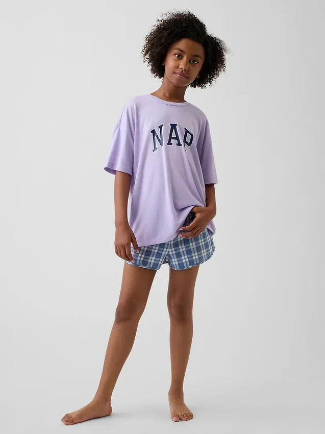 Set pigiama pantaloncini riciclato per bambini