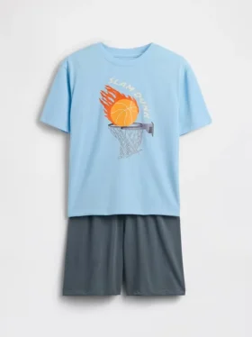 Set pigiama pantaloncini riciclato per bambini