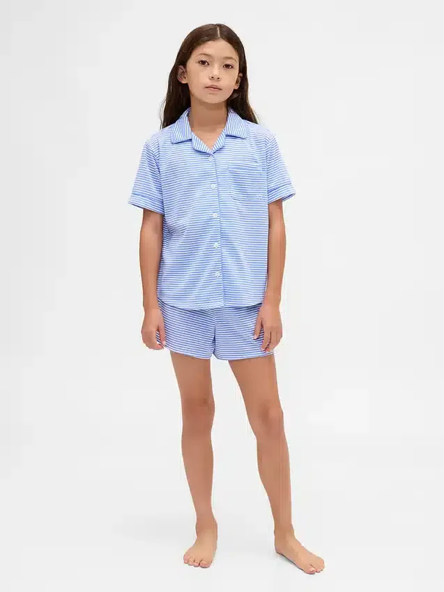 Set pigiama pantaloncini riciclato per bambini