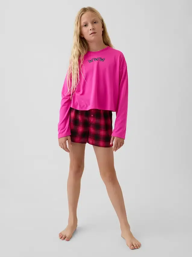 Set pigiama pantaloncini riciclato per bambini
