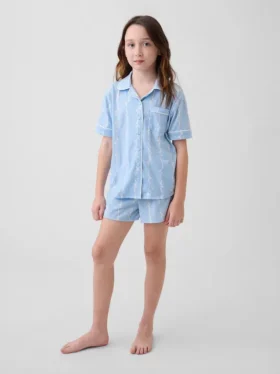 Set pigiama pantaloncini riciclato per bambini