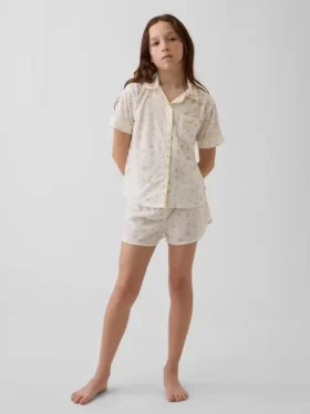 Set pigiama pantaloncini riciclato per bambini