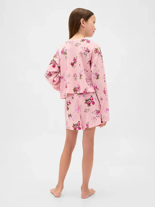 Set pigiama pantaloncini riciclato per bambini