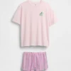 Set pigiama pantaloncini riciclato per bambini