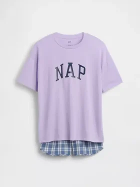 Set pigiama pantaloncini riciclato per bambini