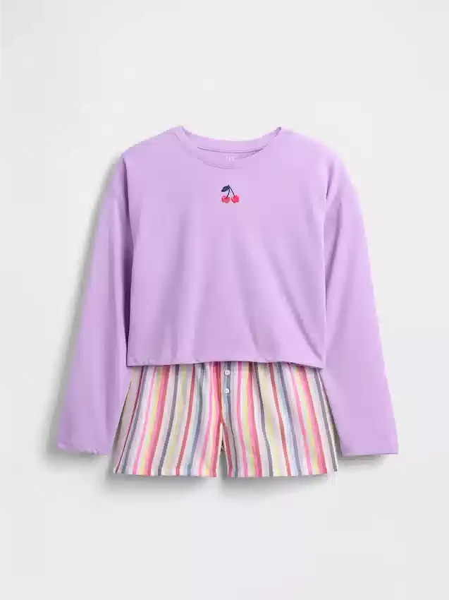 Set pigiama pantaloncini riciclato per bambini