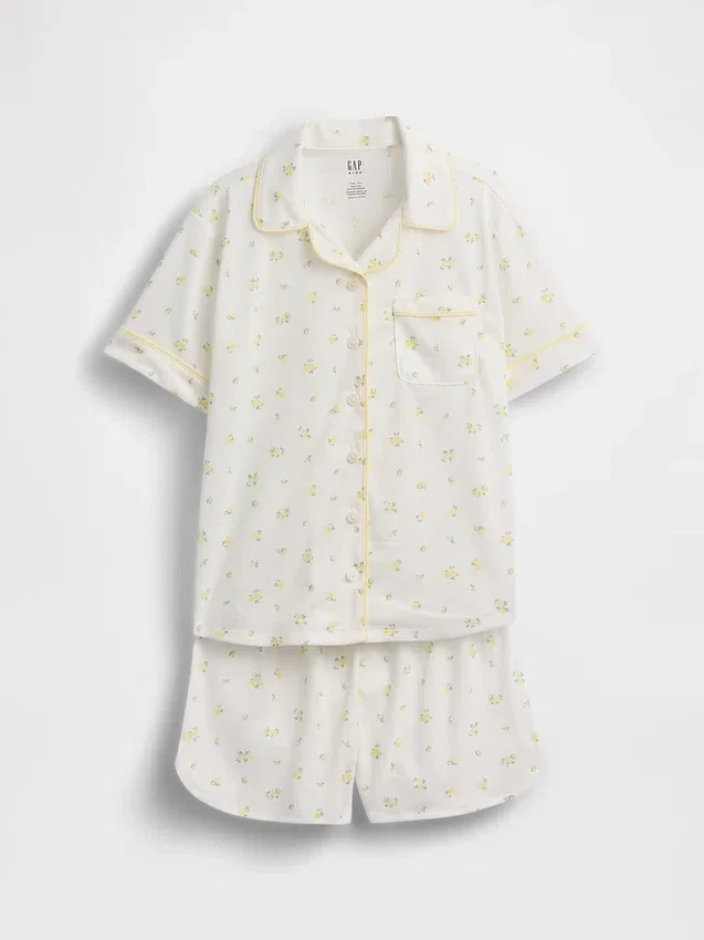 Set pigiama pantaloncini riciclato per bambini