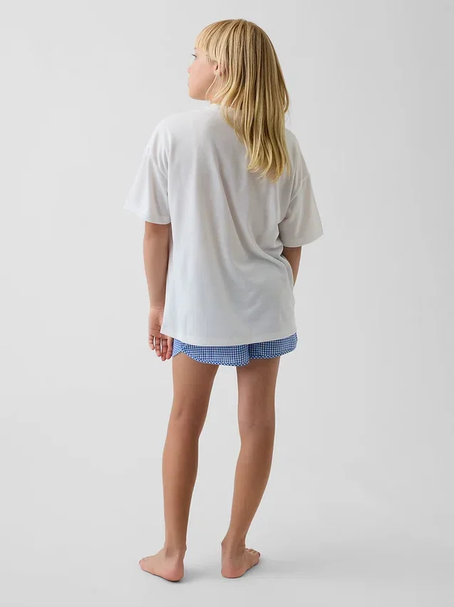 Set pigiama pantaloncini riciclato per bambini