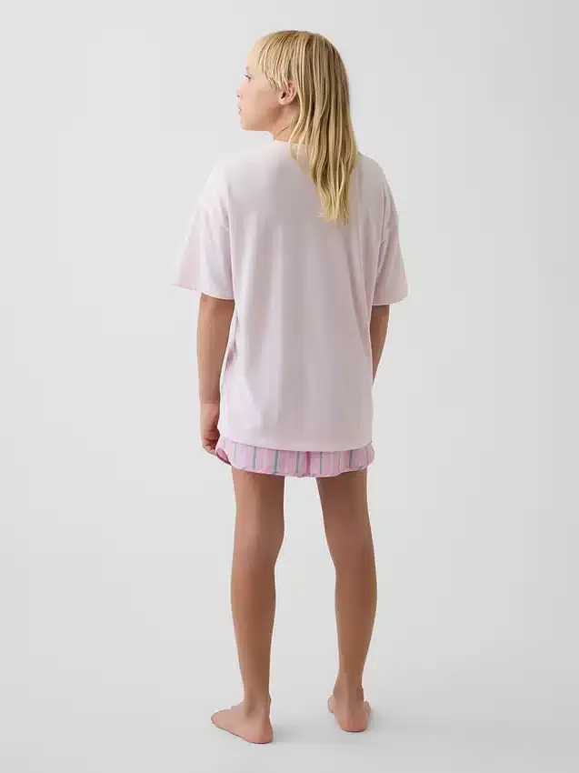 Set pigiama pantaloncini riciclato per bambini