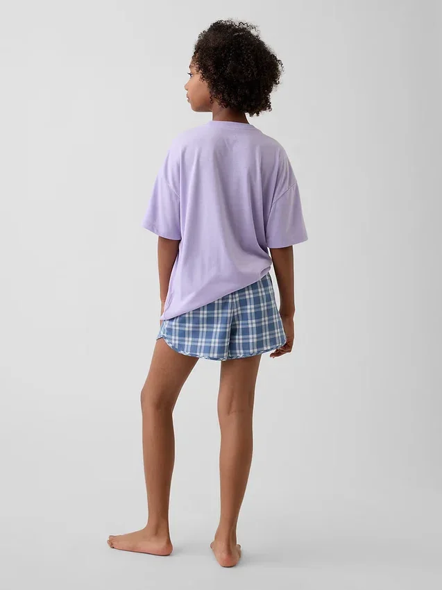 Set pigiama pantaloncini riciclato per bambini