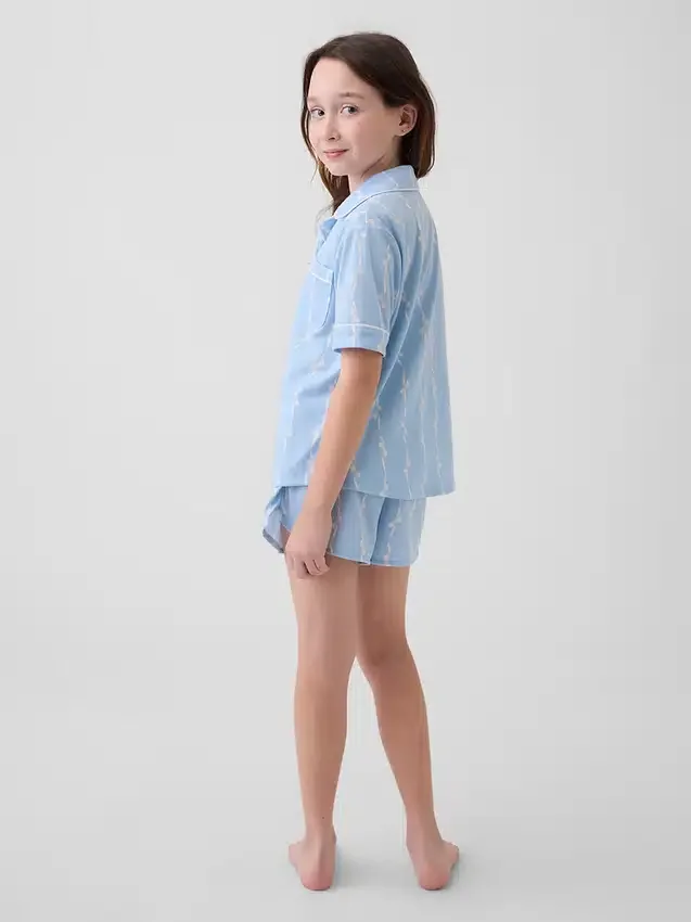 Set pigiama pantaloncini riciclato per bambini
