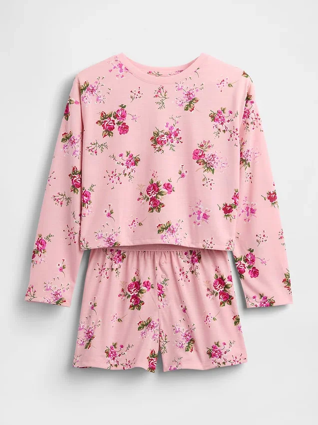 Set pigiama pantaloncini riciclato per bambini