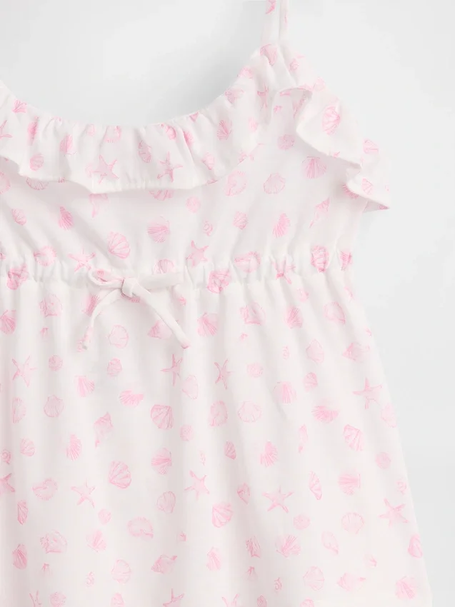 Set pigiama per bambini con canotta con volant e pantaloncini