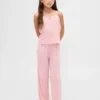 Set pigiama per bambini con canotta in maglia pointelle riciclata
