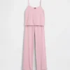 Set pigiama per bambini con canotta in maglia pointelle riciclata