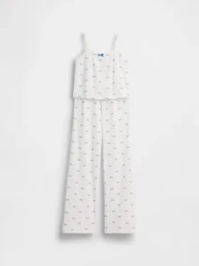 Set pigiama per bambini con canotta in maglia pointelle riciclata