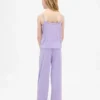 Set pigiama per bambini con canotta in maglia pointelle riciclata