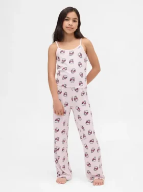 Set pigiama per bambini con canotta riciclata Snoopy