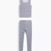 Set pigiama per bambini in cotone biologico spazzolato con canotta e leggings