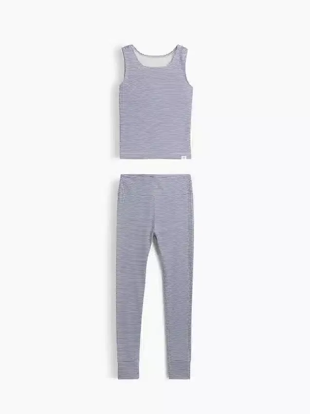 Set pigiama per bambini in cotone biologico spazzolato con canotta e leggings