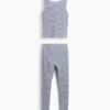 Set pigiama per bambini in cotone biologico spazzolato con canotta e leggings