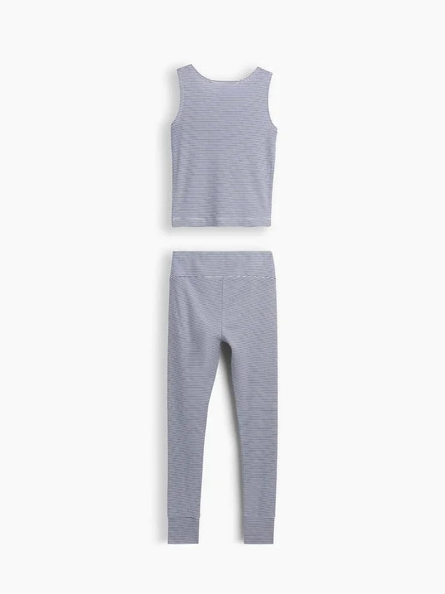 Set pigiama per bambini in cotone biologico spazzolato con canotta e leggings