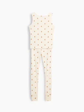 Set pigiama per bambini in cotone biologico spazzolato con canotta e leggings
