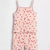 Set pigiama per bambini in cotone biologico spazzolato con canotta e pantaloncini