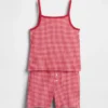 Set pigiama per bambini in cotone biologico spazzolato con canotta e pantaloncini