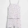 Set pigiama per bambini in cotone biologico spazzolato con canotta e pantaloncini