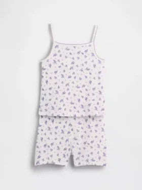 Set pigiama per bambini in cotone biologico spazzolato con canotta e pantaloncini