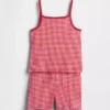 Set pigiama per bambini in cotone biologico spazzolato con canotta e pantaloncini
