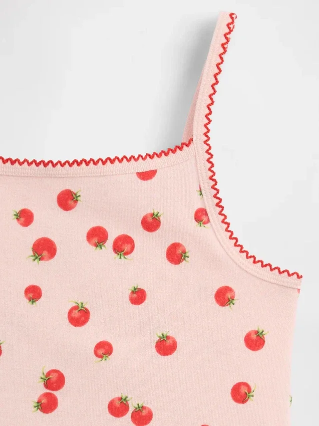 Set pigiama per bambini in cotone biologico spazzolato con canotta e pantaloncini