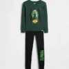 Set pigiama per bambini Wicked in cotone biologico spazzolato