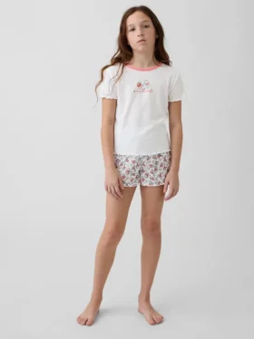 Set pigiama per bambini Winnie the Pooh con pantaloncini a costine riciclati