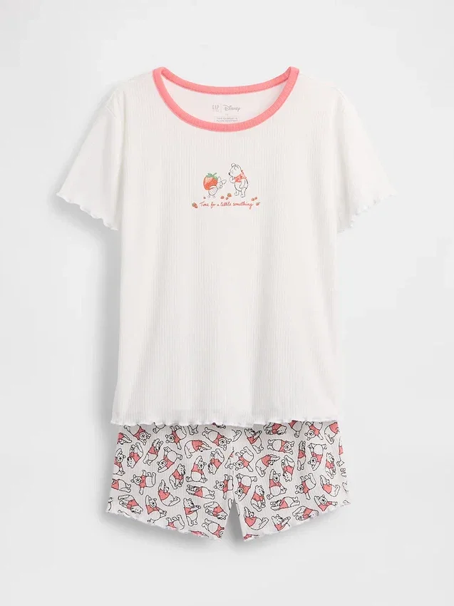 Set pigiama per bambini Winnie the Pooh con pantaloncini a costine riciclati