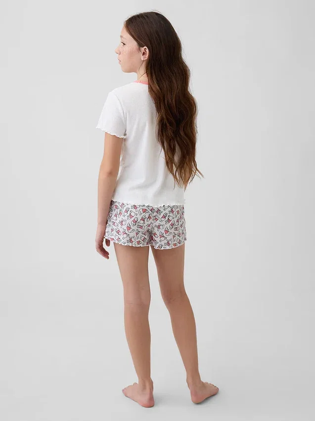 Set pigiama per bambini Winnie the Pooh con pantaloncini a costine riciclati