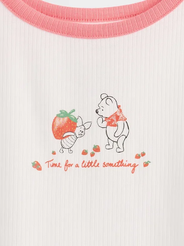Set pigiama per bambini Winnie the Pooh con pantaloncini a costine riciclati