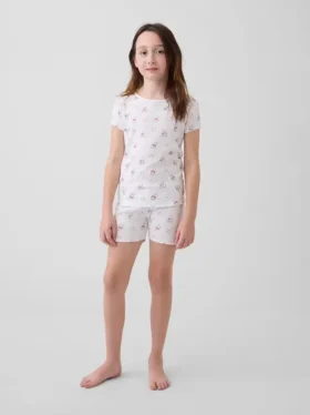 Set pigiama per bambini Winnie the Pooh in cotone biologico spazzolato con pantaloncini