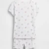 Set pigiama per bambini Winnie the Pooh in cotone biologico spazzolato con pantaloncini