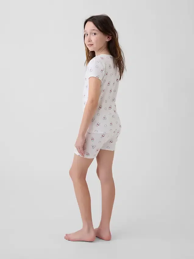Set pigiama per bambini Winnie the Pooh in cotone biologico spazzolato con pantaloncini