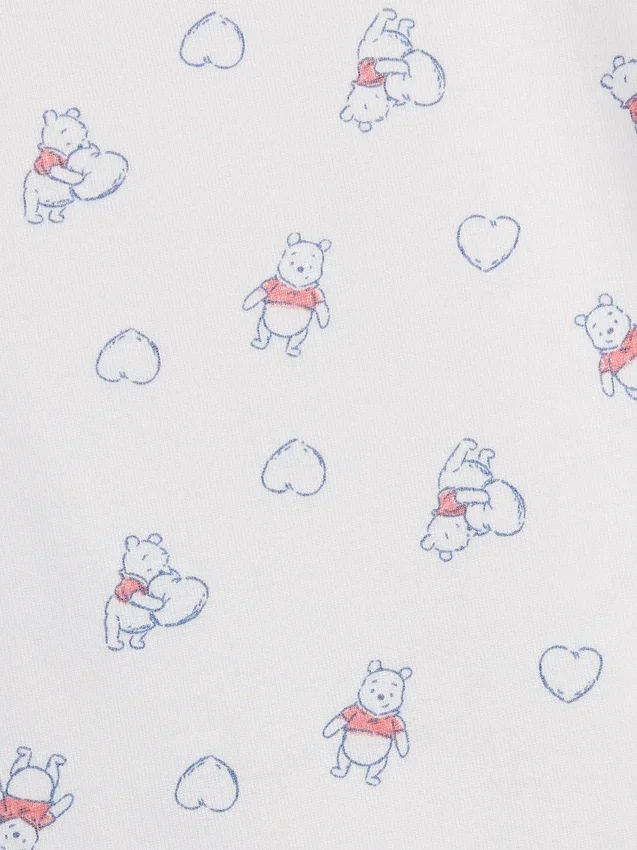 Set pigiama per bambini Winnie the Pooh in cotone biologico spazzolato con pantaloncini