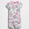 Set pigiama per neonato & bebè in cotone biologico spazzolato con logo orsetto in pantaloncini
