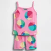 Set pigiama per neonato & bebè in cotone biologico spazzolato con motivo a palloni da spiaggia (canotta e pantaloncini)