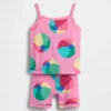 Set pigiama per neonato & bebè in cotone biologico spazzolato con motivo a palloni da spiaggia (canotta e pantaloncini)